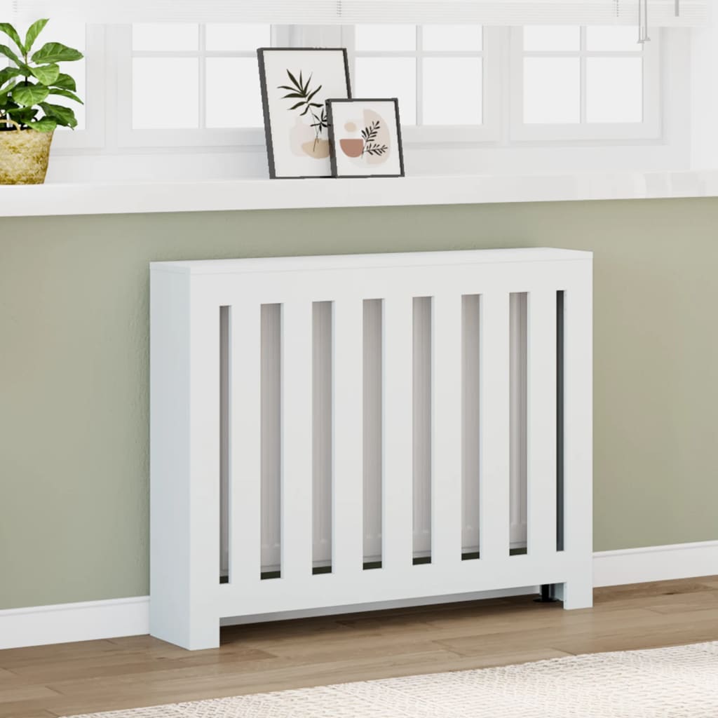 Radiatorombouw 104x20x82 cm bewerkt hout wit is nu te koop bij PeponiXL, paradijselijk wonen!