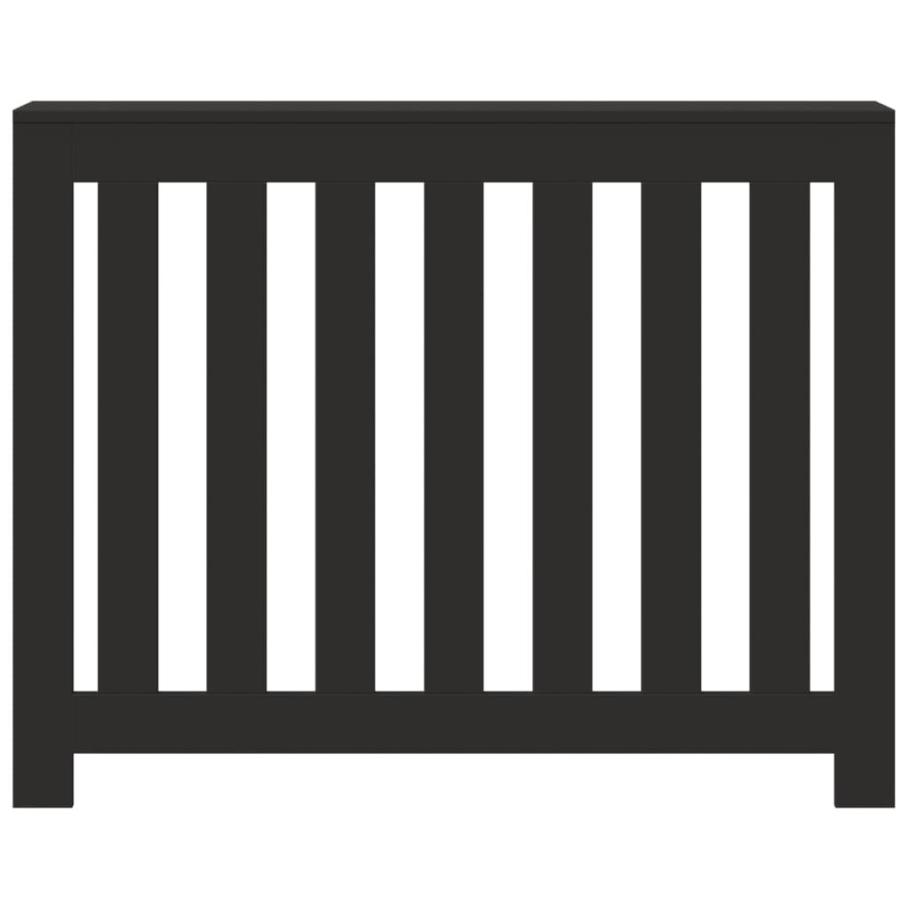Radiatorombouw 104x20x82 cm bewerkt hout zwart is nu te koop bij PeponiXL, paradijselijk wonen!