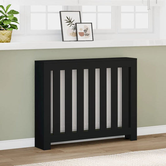 Radiatorombouw 104x20x82 cm bewerkt hout zwart is nu te koop bij PeponiXL, paradijselijk wonen!