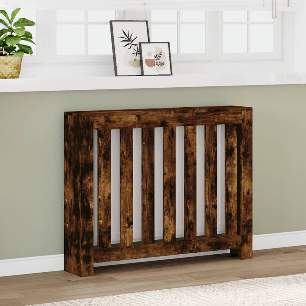 Radiatorombouw 104x20x82 cm bewerkt hout gerookt eikenkleurig is nu te koop bij PeponiXL, paradijselijk wonen!