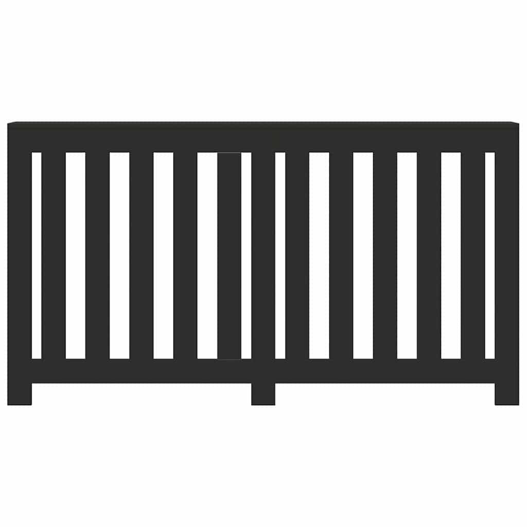 Radiatorombouw 149x20x82 cm bewerkt hout zwart is nu te koop bij PeponiXL, paradijselijk wonen!
