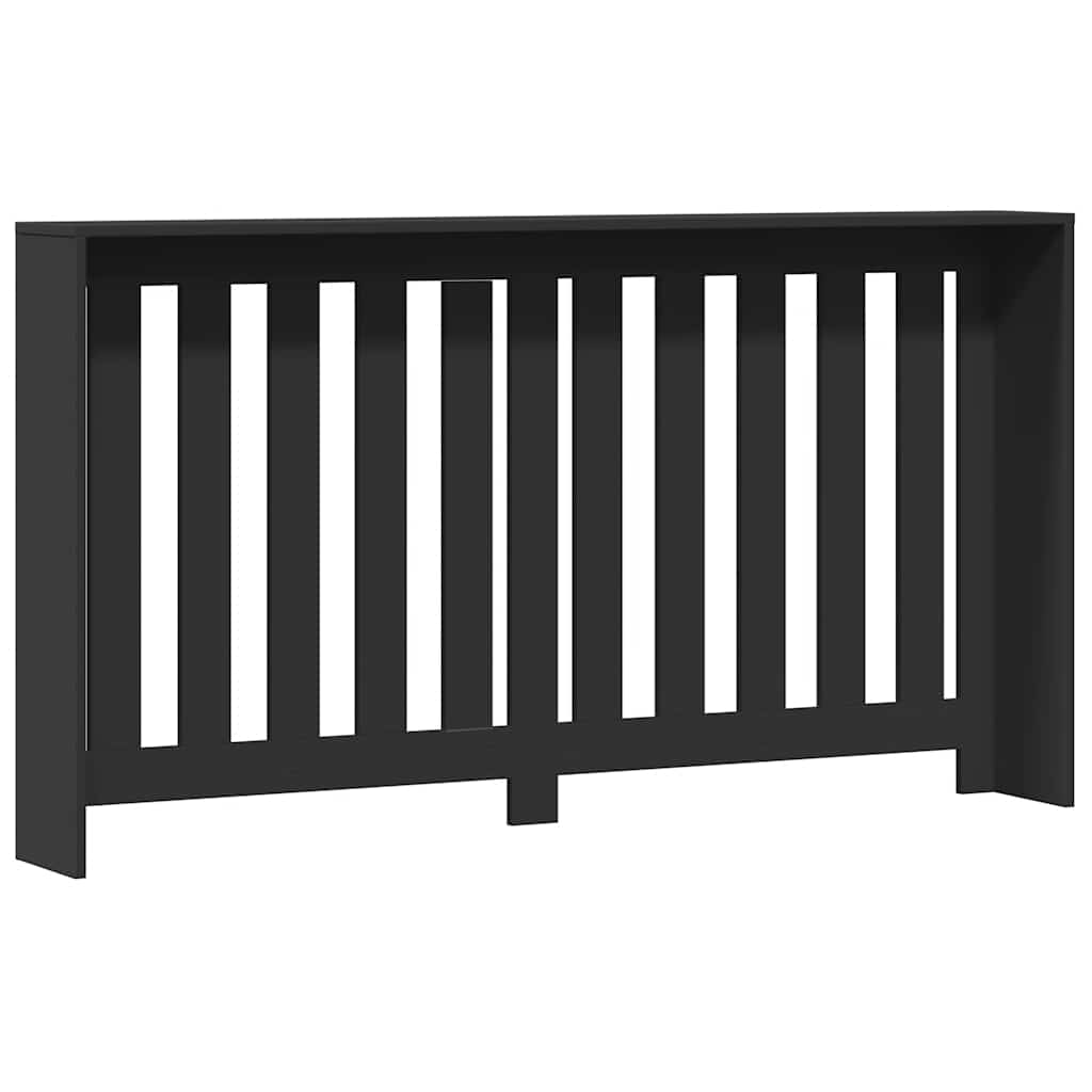 Radiatorombouw 149x20x82 cm bewerkt hout zwart is nu te koop bij PeponiXL, paradijselijk wonen!