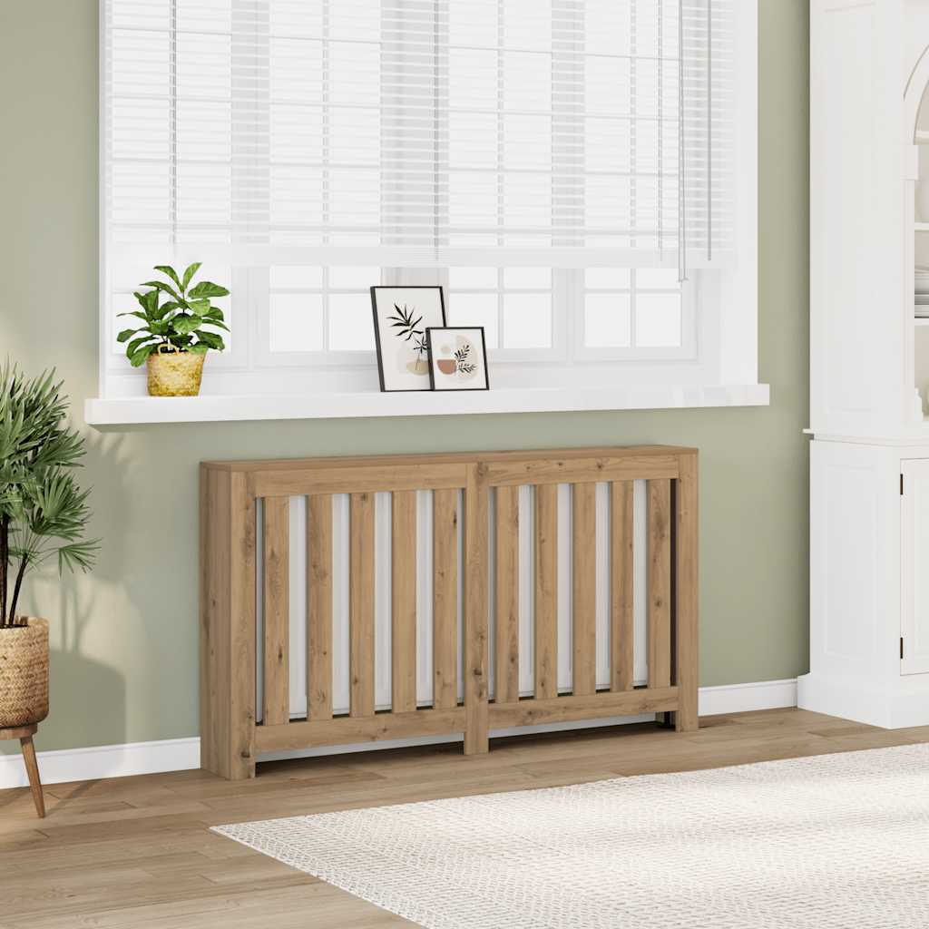 Radiatorombouw 149x20x82 cm bewerkt hout artisanaal eikenkleur is nu te koop bij PeponiXL, paradijselijk wonen!