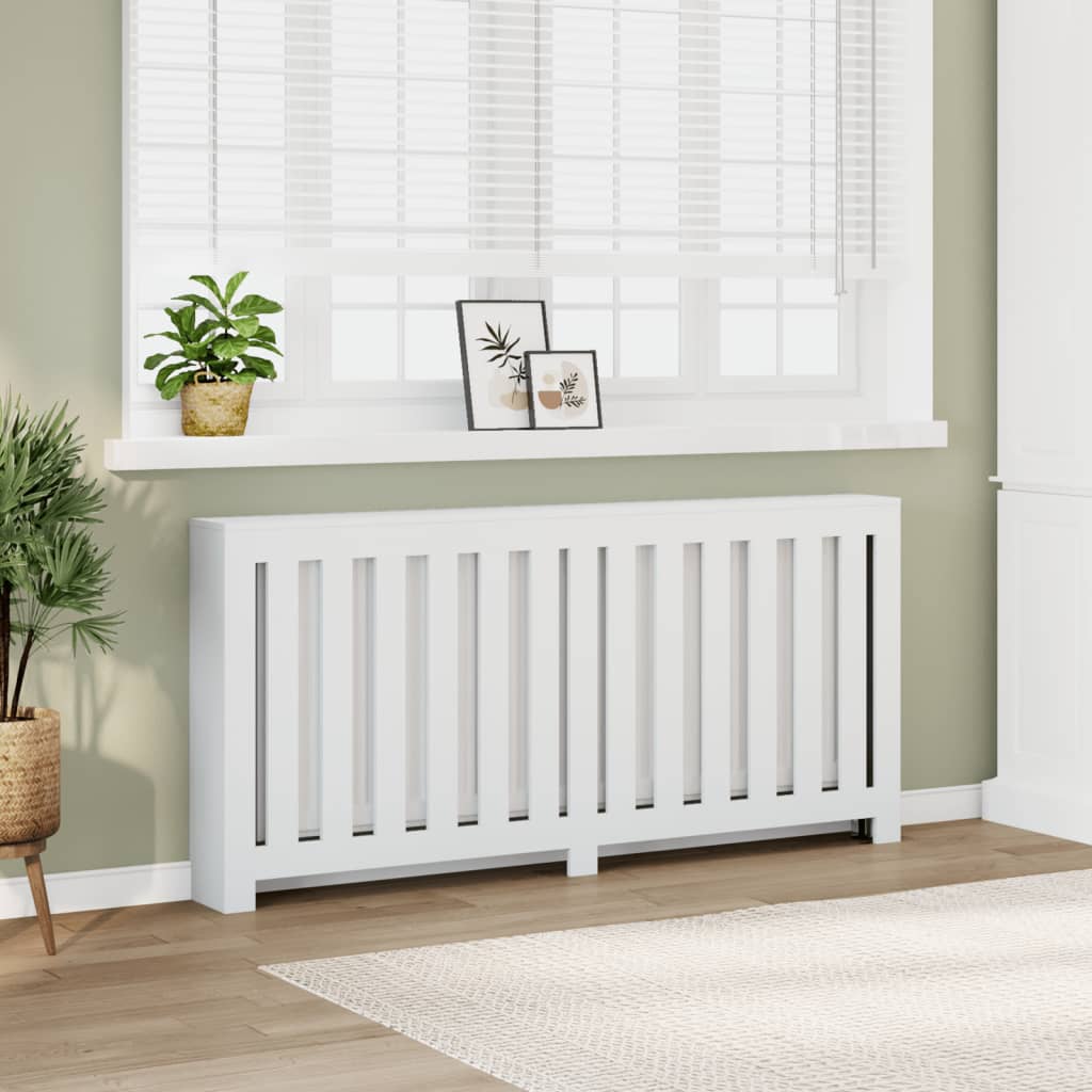 Radiatorombouw 175x20x82 cm bewerkt hout wit is nu te koop bij PeponiXL, paradijselijk wonen!