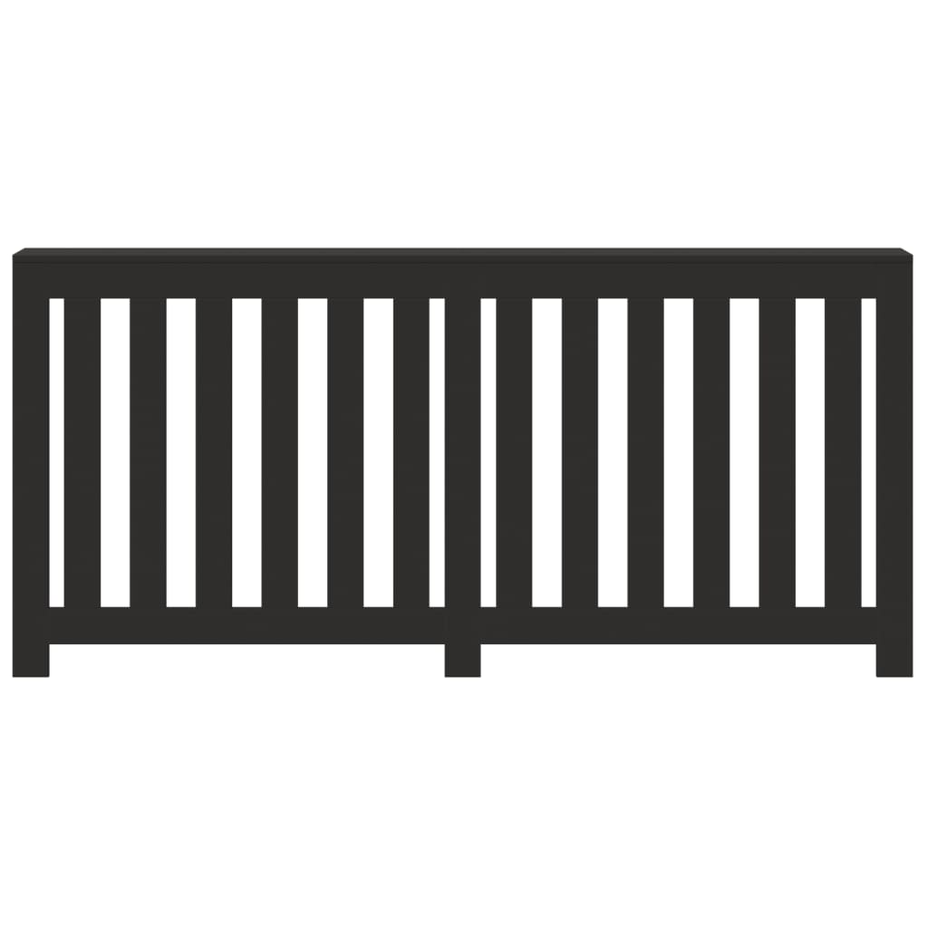 Radiatorombouw 175x20x82 cm bewerkt hout zwart is nu te koop bij PeponiXL, paradijselijk wonen!