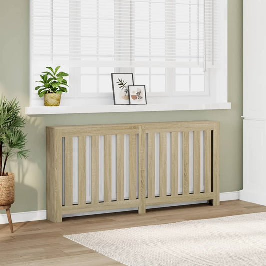 Radiatorombouw 175x20x82 cm bewerkt hout sonoma eikenkleurig is nu te koop bij PeponiXL, paradijselijk wonen!