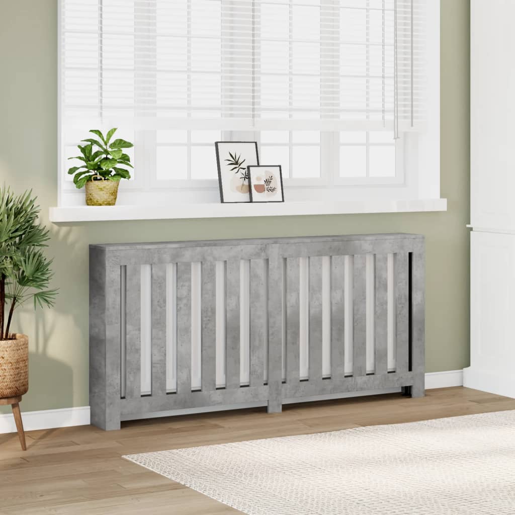 Radiatorombouw 175x20x82 cm bewerkt hout betongrijs is nu te koop bij PeponiXL, paradijselijk wonen!