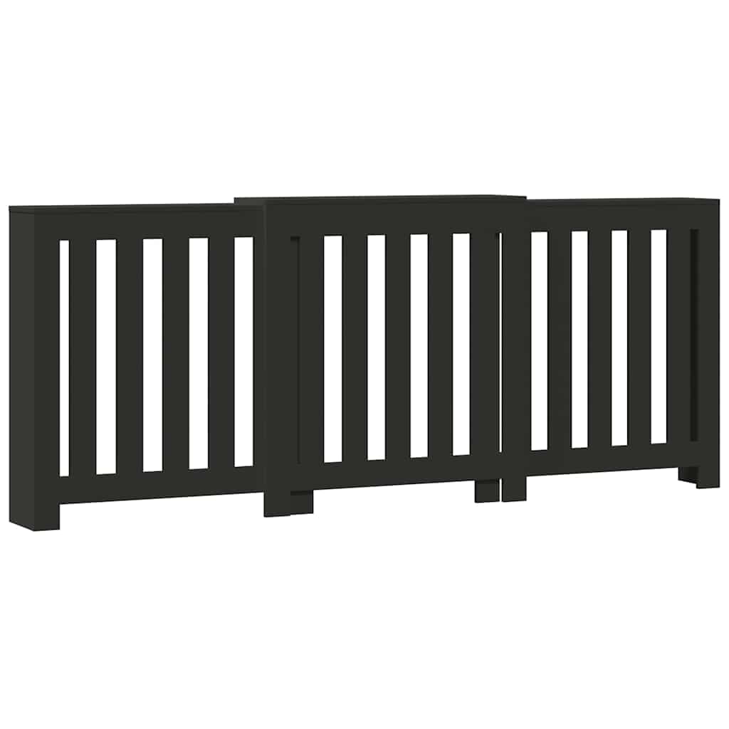 Radiatorombouw 205x21,5x83,5 cm bewerkt hout zwart is nu te koop bij PeponiXL, paradijselijk wonen!