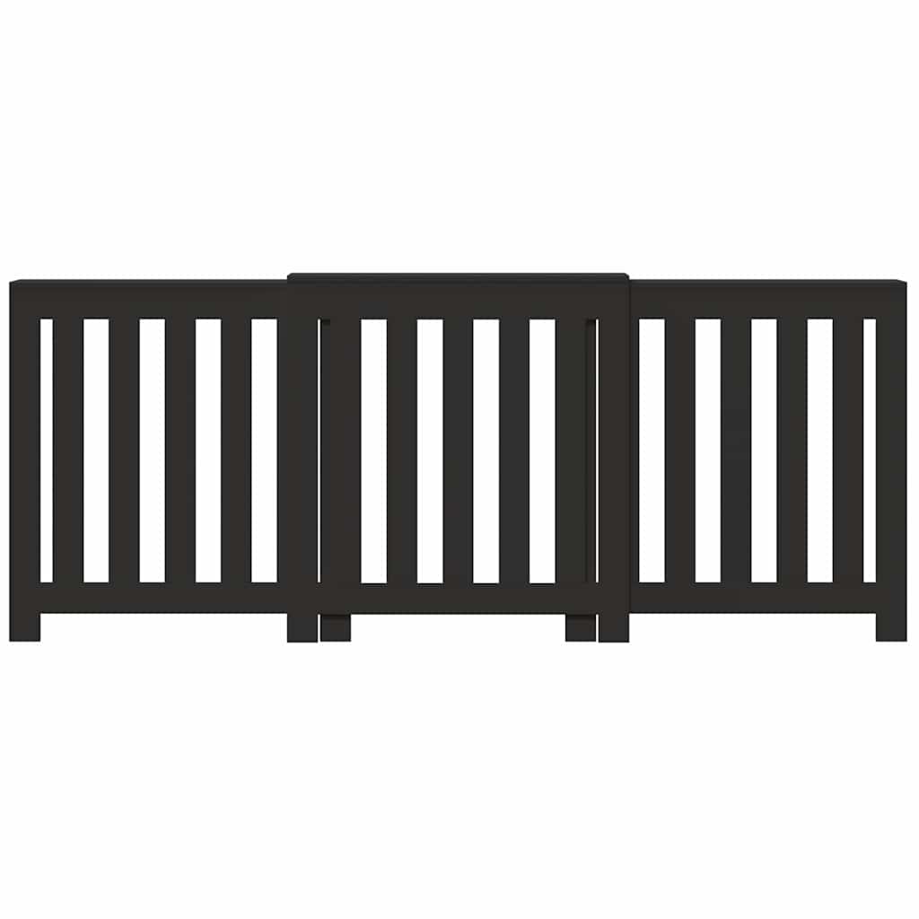 Radiatorombouw 205x21,5x83,5 cm bewerkt hout zwart is nu te koop bij PeponiXL, paradijselijk wonen!