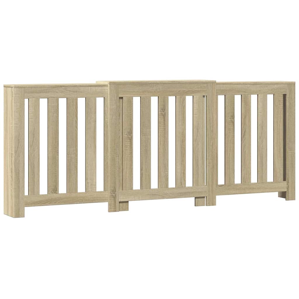 Radiatorombouw 205x21,5x83,5 cm bewerkt hout sonoma eikenkleur is nu te koop bij PeponiXL, paradijselijk wonen!