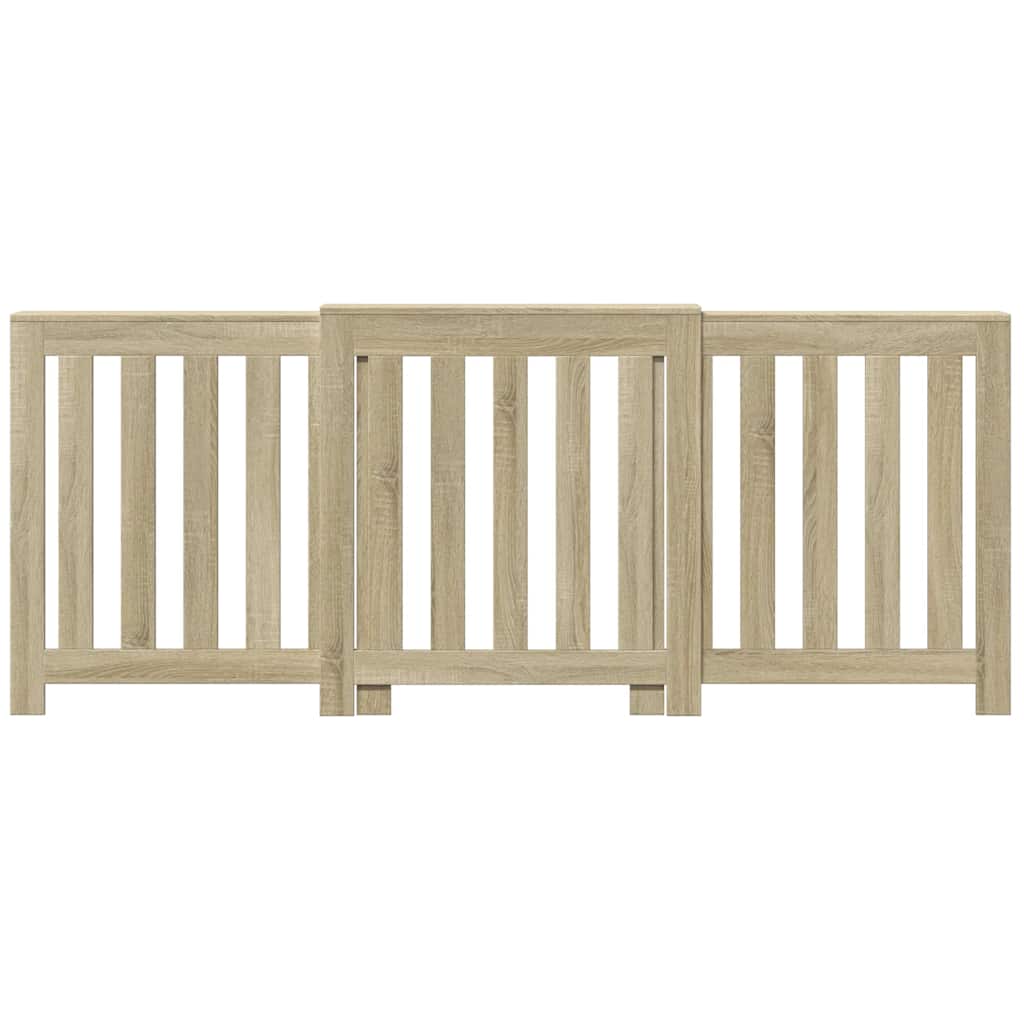 Radiatorombouw 205x21,5x83,5 cm bewerkt hout sonoma eikenkleur is nu te koop bij PeponiXL, paradijselijk wonen!