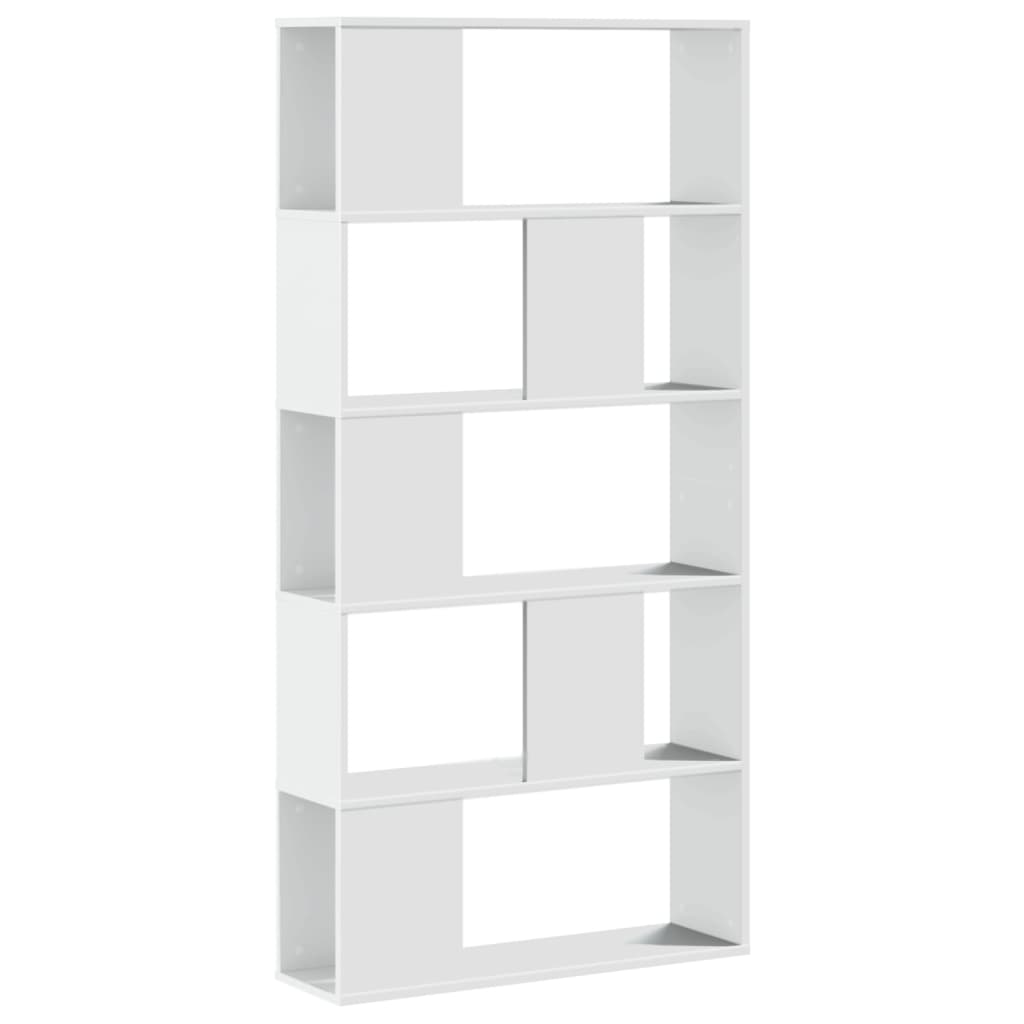 Boekenkast 5-laags 80,5x23,5x162,5 cm bewerkt hout wit is nu te koop bij PeponiXL, paradijselijk wonen!