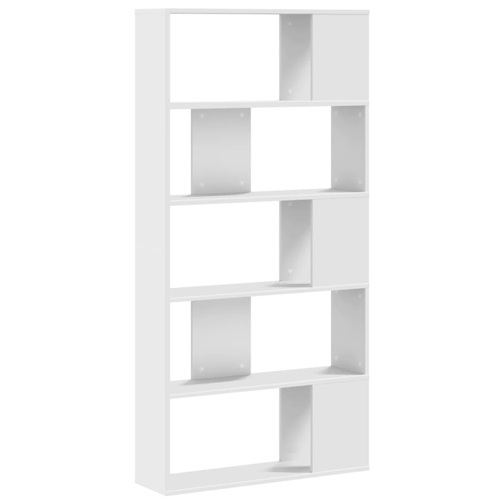 Boekenkast 5-laags 80,5x23,5x162,5 cm bewerkt hout wit is nu te koop bij PeponiXL, paradijselijk wonen!