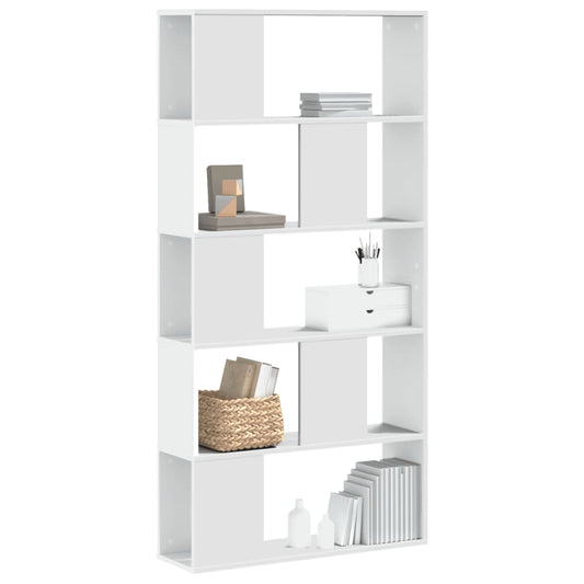 Boekenkast 5-laags 80,5x23,5x162,5 cm bewerkt hout wit is nu te koop bij PeponiXL, paradijselijk wonen!