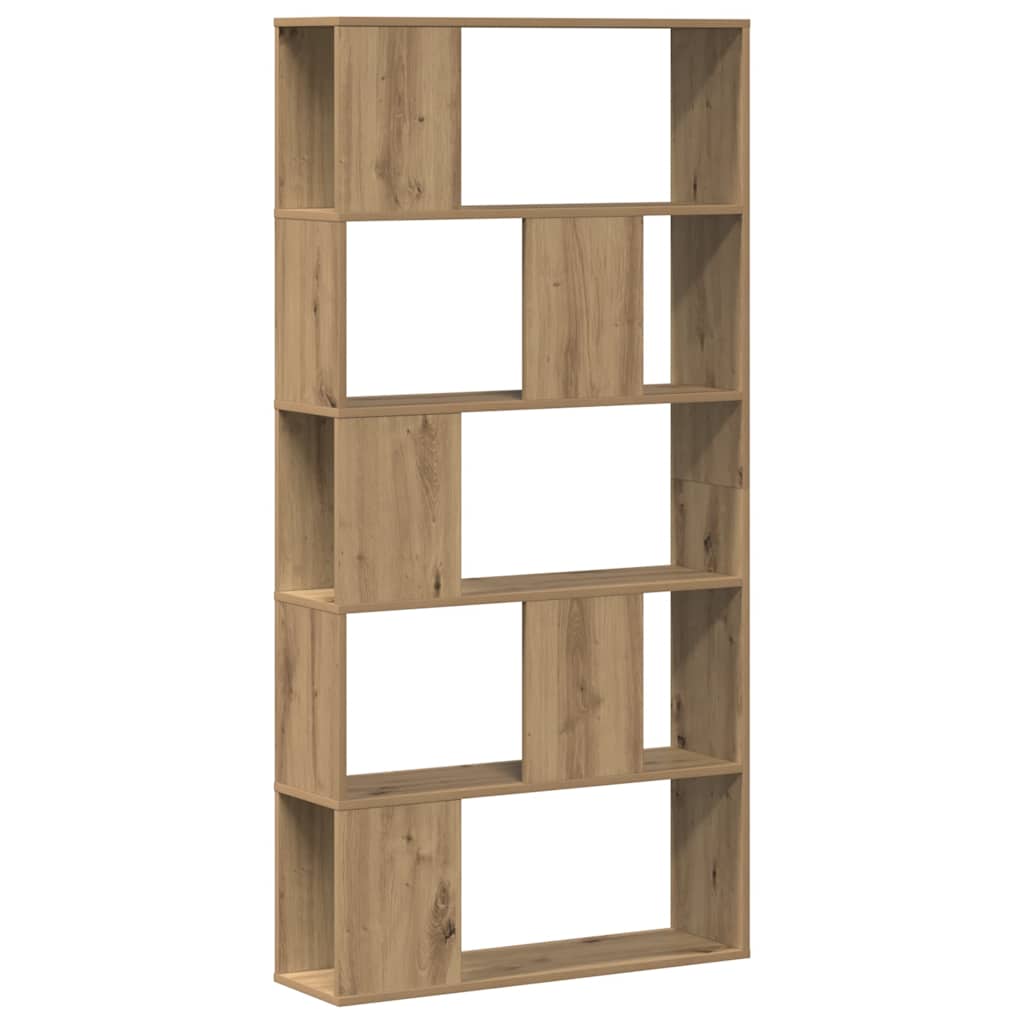 Boekenkast 5-laags 80,5x23,5x162,5 cm hout artisanaal eiken is nu te koop bij PeponiXL, paradijselijk wonen!