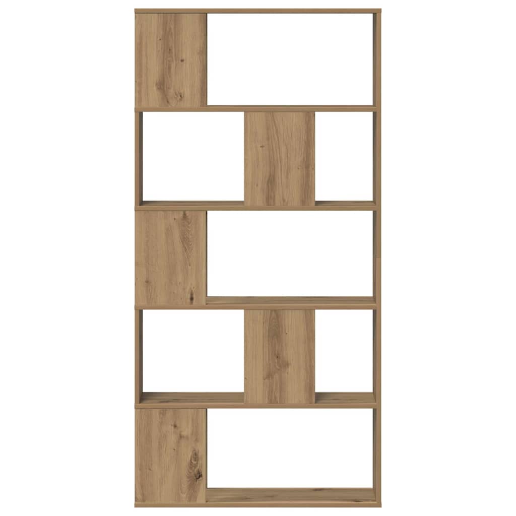 Boekenkast 5-laags 80,5x23,5x162,5 cm hout artisanaal eiken is nu te koop bij PeponiXL, paradijselijk wonen!