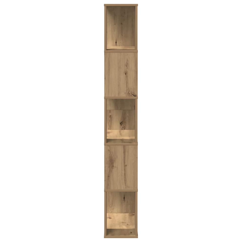 Boekenkast 5-laags 80,5x23,5x162,5 cm hout artisanaal eiken is nu te koop bij PeponiXL, paradijselijk wonen!