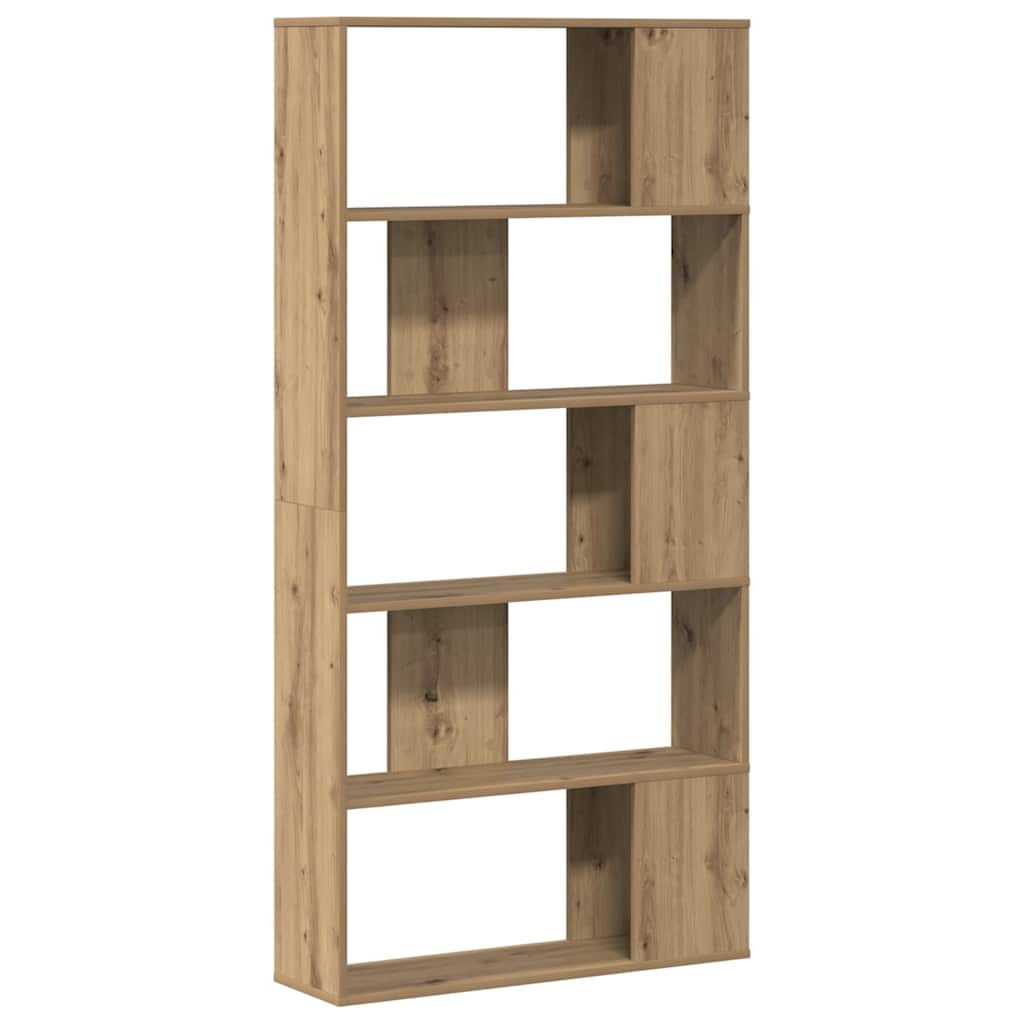 Boekenkast 5-laags 80,5x23,5x162,5 cm hout artisanaal eiken is nu te koop bij PeponiXL, paradijselijk wonen!