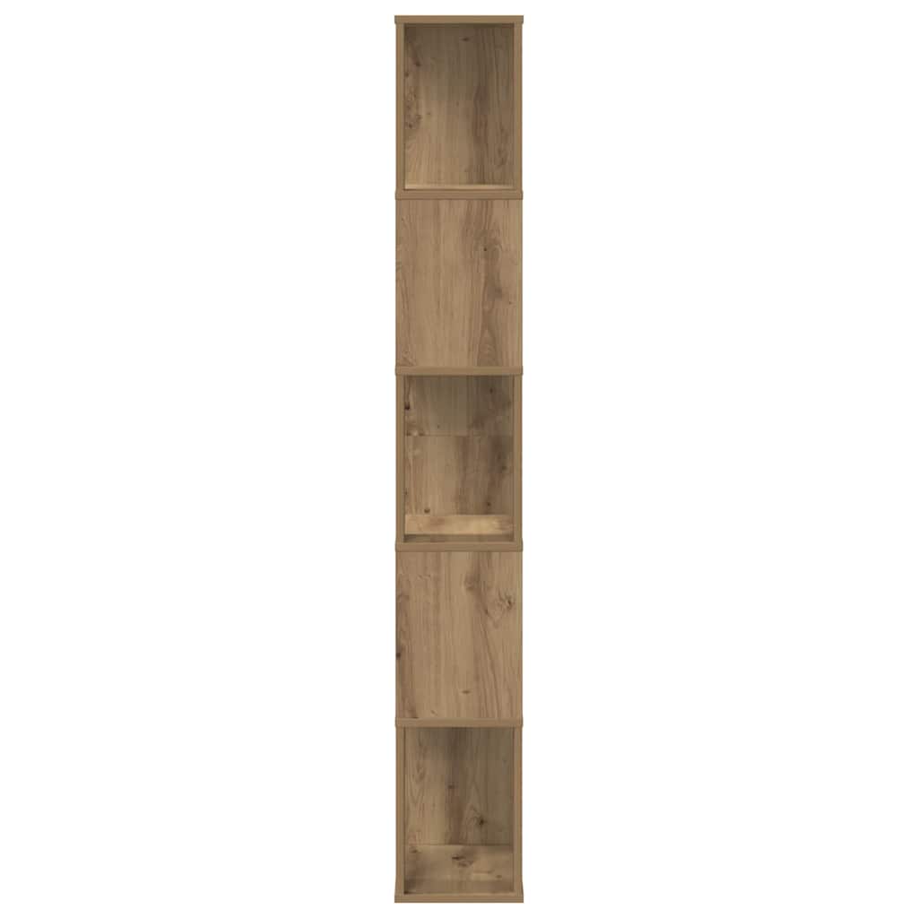 Boekenkast 5-laags 45x23,5x162,5 cm hout artisanaal eikenkleur is nu te koop bij PeponiXL, paradijselijk wonen!