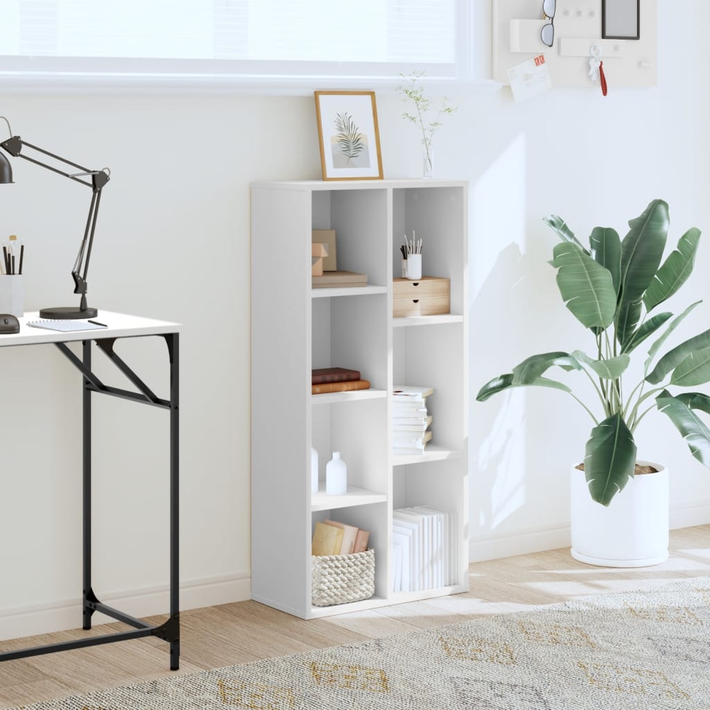 Boekenkast 50x25x105 cm bewerkt hout wit is nu te koop bij PeponiXL, paradijselijk wonen!