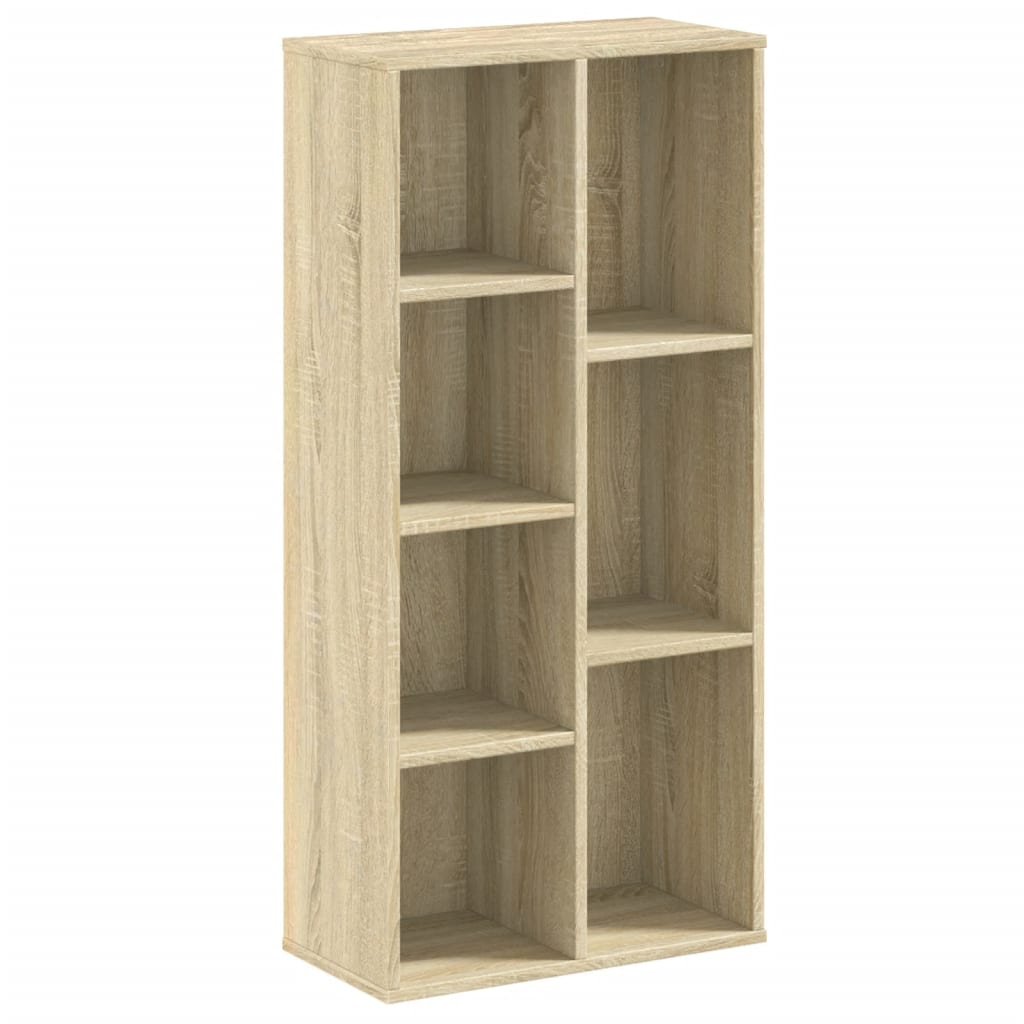 Boekenkast 50x25x105 cm bewerkt hout sonoma eikenkleurig is nu te koop bij PeponiXL, paradijselijk wonen!