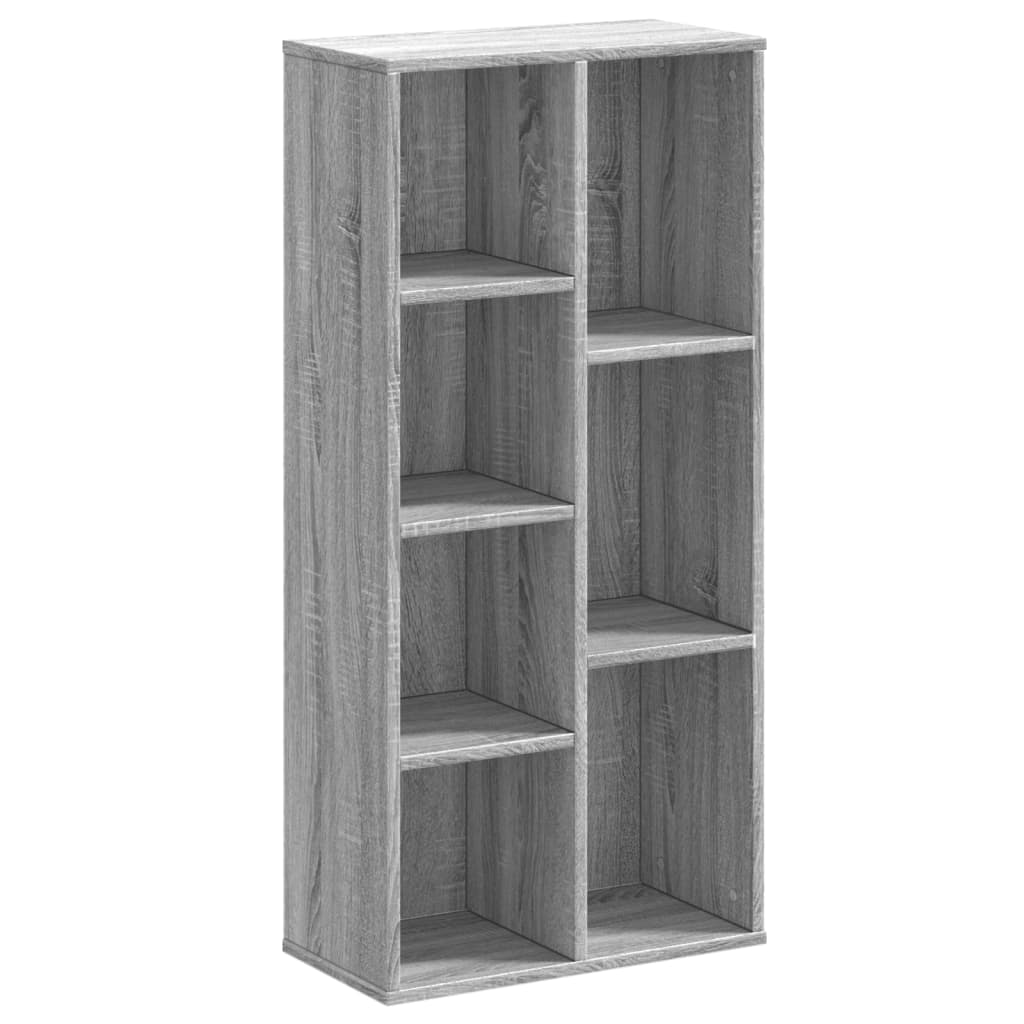 Boekenkast 50x25x105 cm bewerkt hout grijs sonoma eikenkleurig is nu te koop bij PeponiXL, paradijselijk wonen!