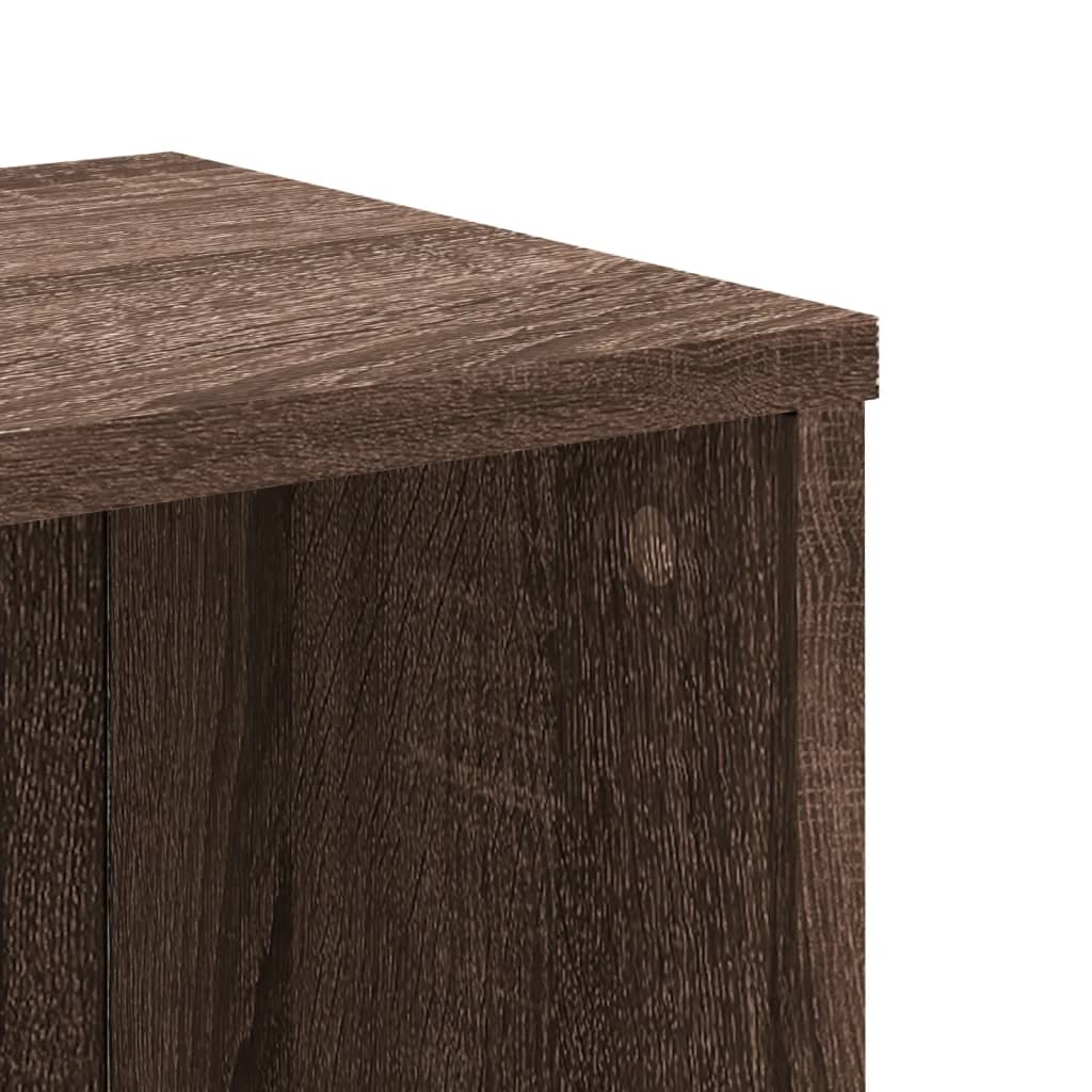 Boekenkast 50x25x105 cm bewerkt hout bruin eikenkleurig is nu te koop bij PeponiXL, paradijselijk wonen!