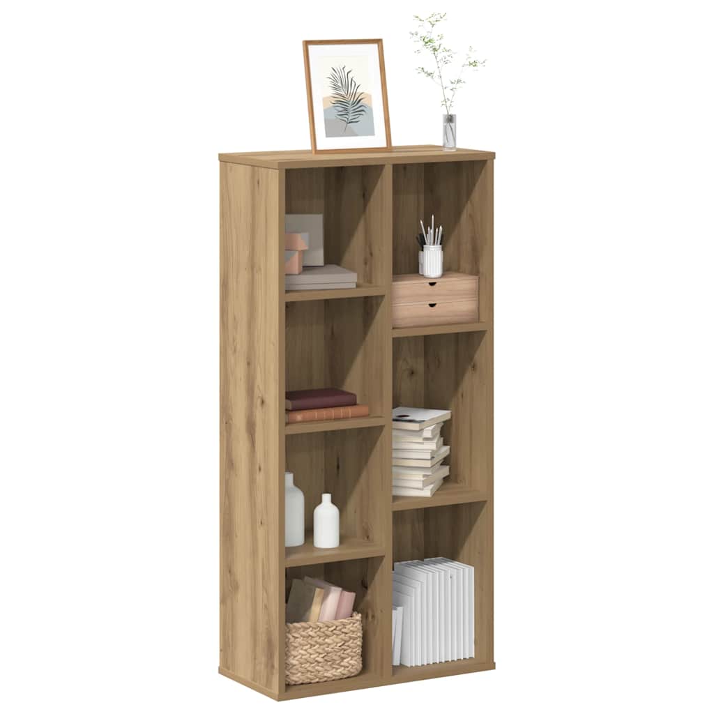 Boekenkast 50x25x105 cm bewerkt hout artisanaal eikenkleurig is nu te koop bij PeponiXL, paradijselijk wonen!