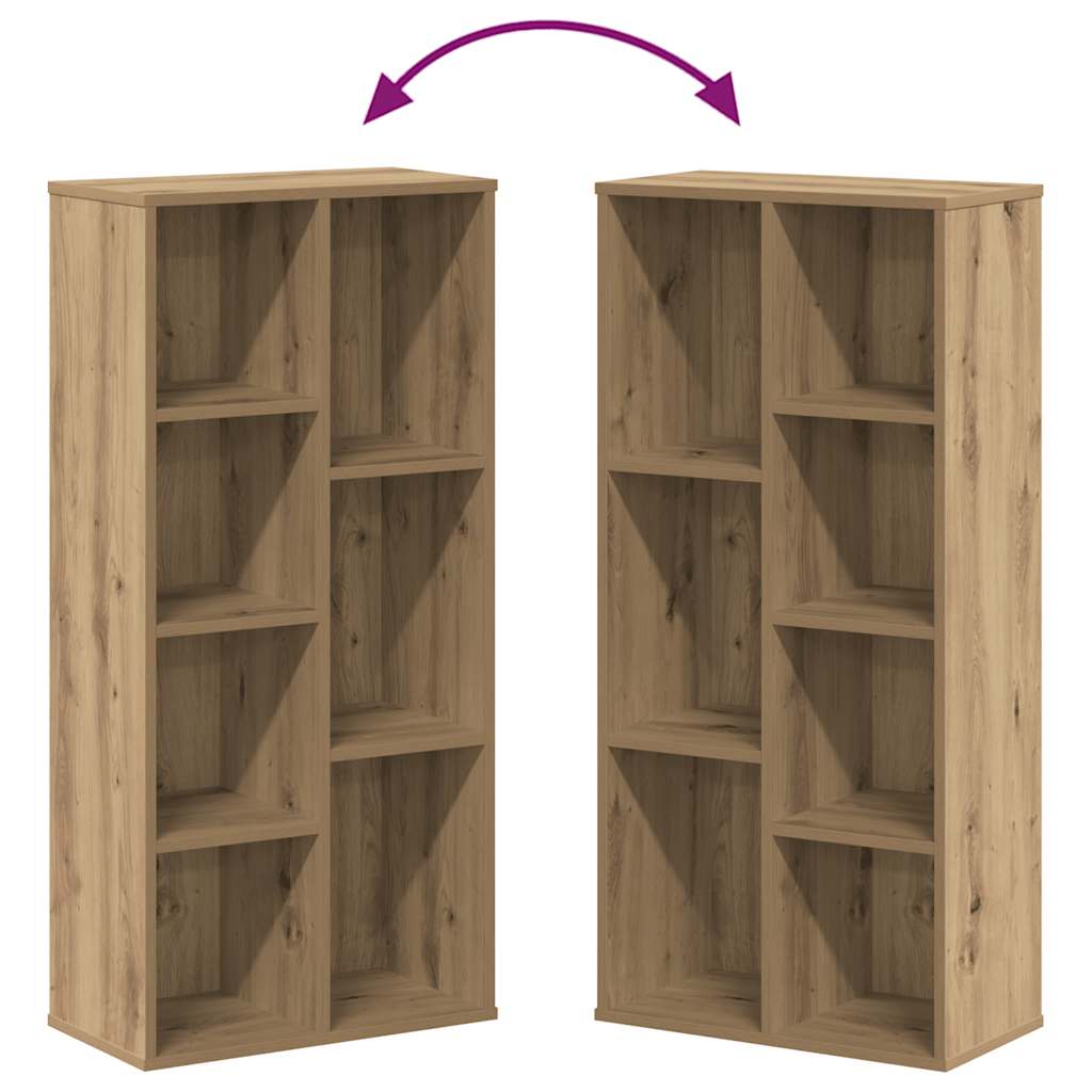 Boekenkast 50x25x105 cm bewerkt hout artisanaal eikenkleurig is nu te koop bij PeponiXL, paradijselijk wonen!