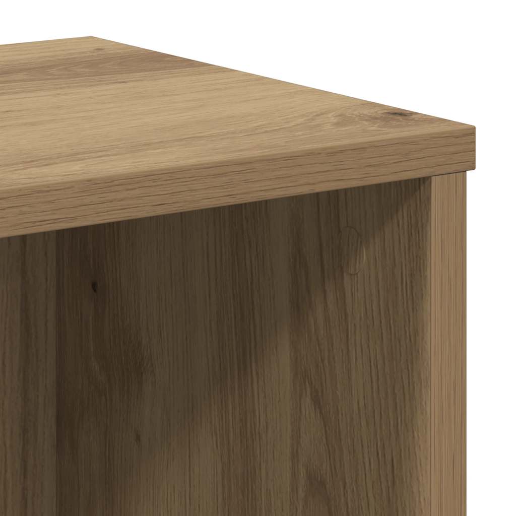 Boekenkast 50x25x105 cm bewerkt hout artisanaal eikenkleurig is nu te koop bij PeponiXL, paradijselijk wonen!