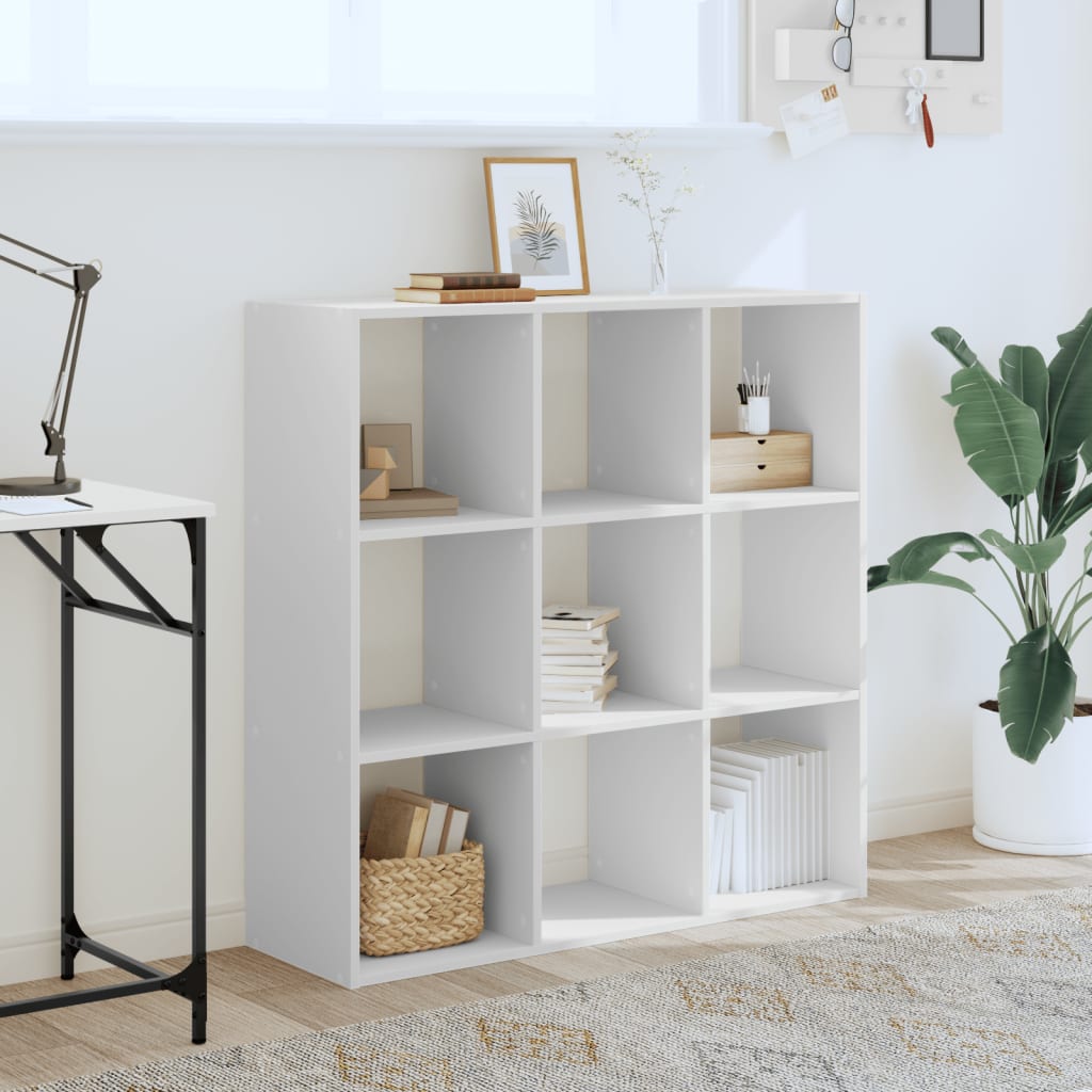 Boekenkast 102x32x102 cm bewerkt hout wit is nu te koop bij PeponiXL, paradijselijk wonen!