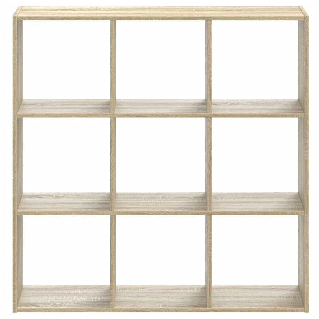 Boekenkast 102x32x102 cm bewerkt hout sonoma eikenkleurig is nu te koop bij PeponiXL, paradijselijk wonen!