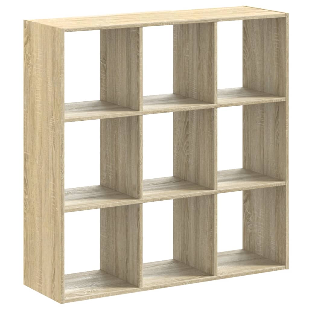 Boekenkast 102x32x102 cm bewerkt hout sonoma eikenkleurig is nu te koop bij PeponiXL, paradijselijk wonen!