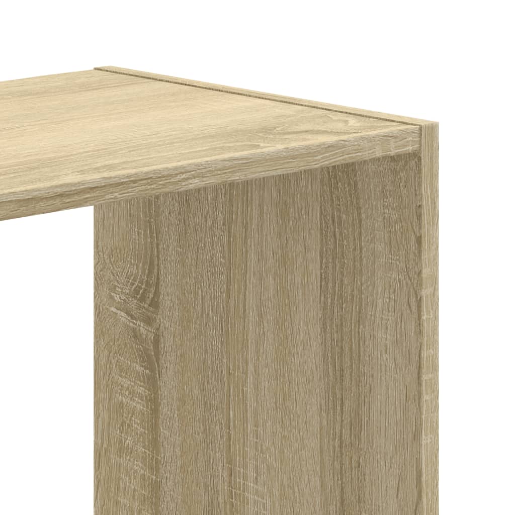 Boekenkast 102x32x102 cm bewerkt hout sonoma eikenkleurig is nu te koop bij PeponiXL, paradijselijk wonen!