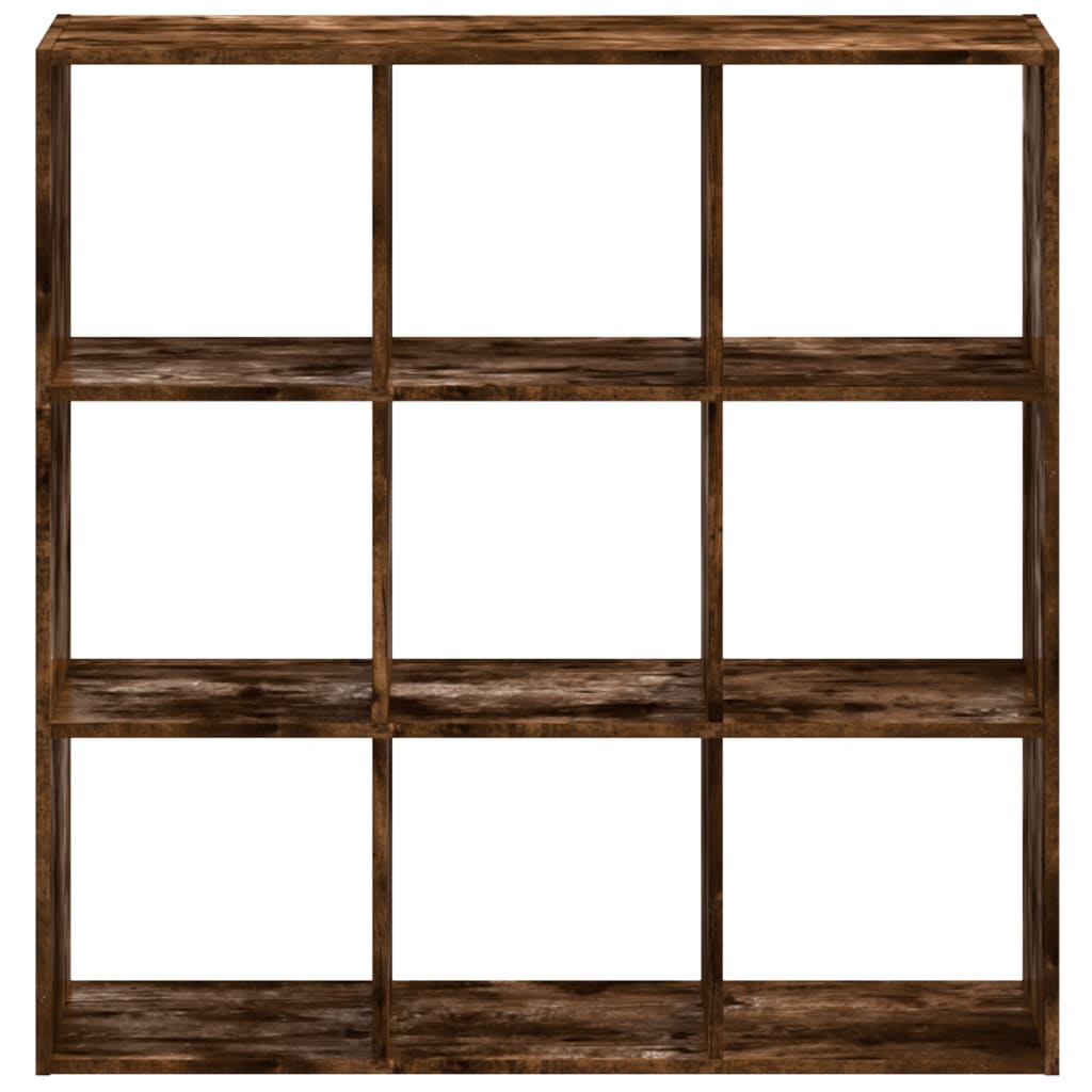 Boekenkast 102x32x102 cm bewerkt hout gerookt eikenkleurig is nu te koop bij PeponiXL, paradijselijk wonen!