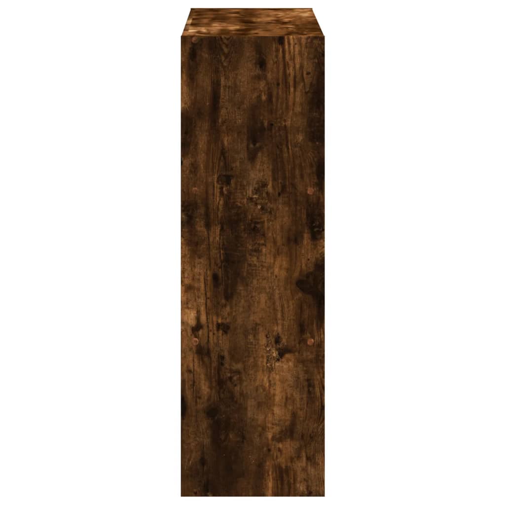 Boekenkast 102x32x102 cm bewerkt hout gerookt eikenkleurig is nu te koop bij PeponiXL, paradijselijk wonen!