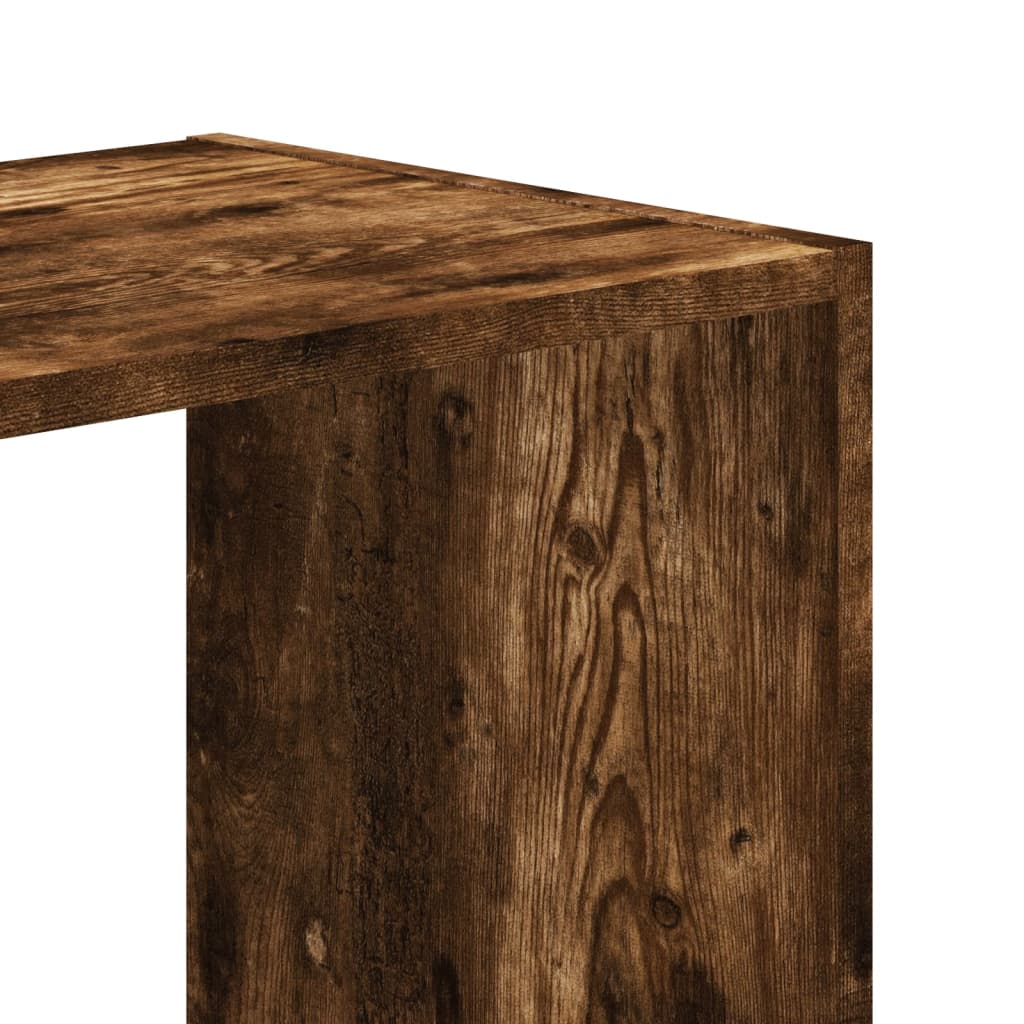 Boekenkast 102x32x102 cm bewerkt hout gerookt eikenkleurig is nu te koop bij PeponiXL, paradijselijk wonen!