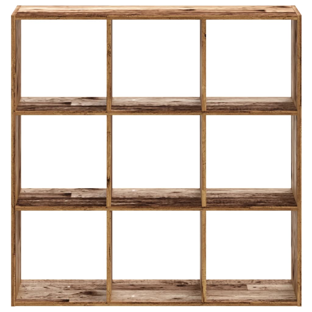 Boekenkast 102x32x102 cm bewerkt hout oud houtkleurig is nu te koop bij PeponiXL, paradijselijk wonen!