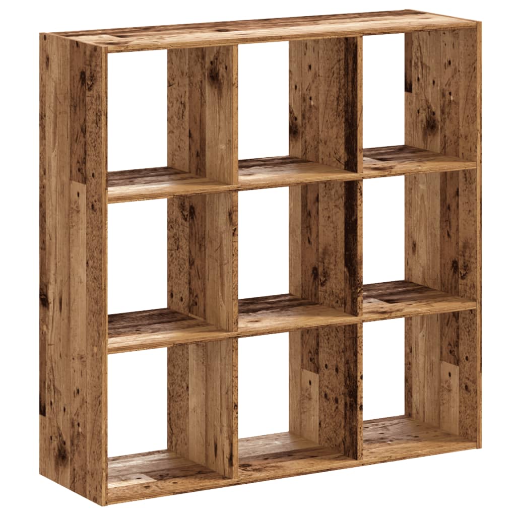 Boekenkast 102x32x102 cm bewerkt hout oud houtkleurig is nu te koop bij PeponiXL, paradijselijk wonen!