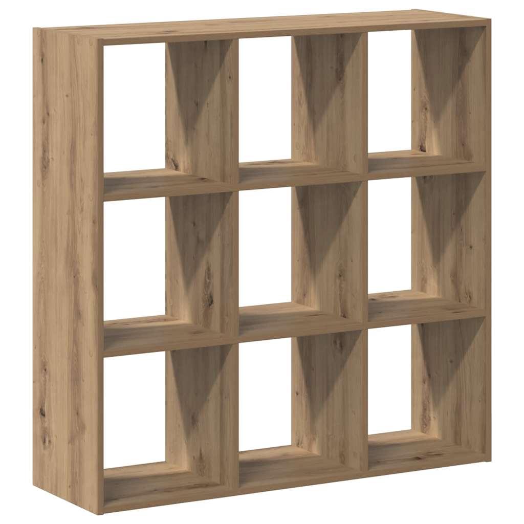 Boekenkast 102x32x102 cm bewerkt hout artisanaal eikenkleurig is nu te koop bij PeponiXL, paradijselijk wonen!