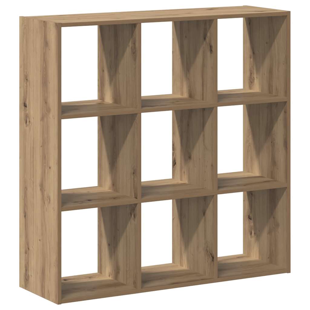 Boekenkast 102x32x102 cm bewerkt hout artisanaal eikenkleurig is nu te koop bij PeponiXL, paradijselijk wonen!