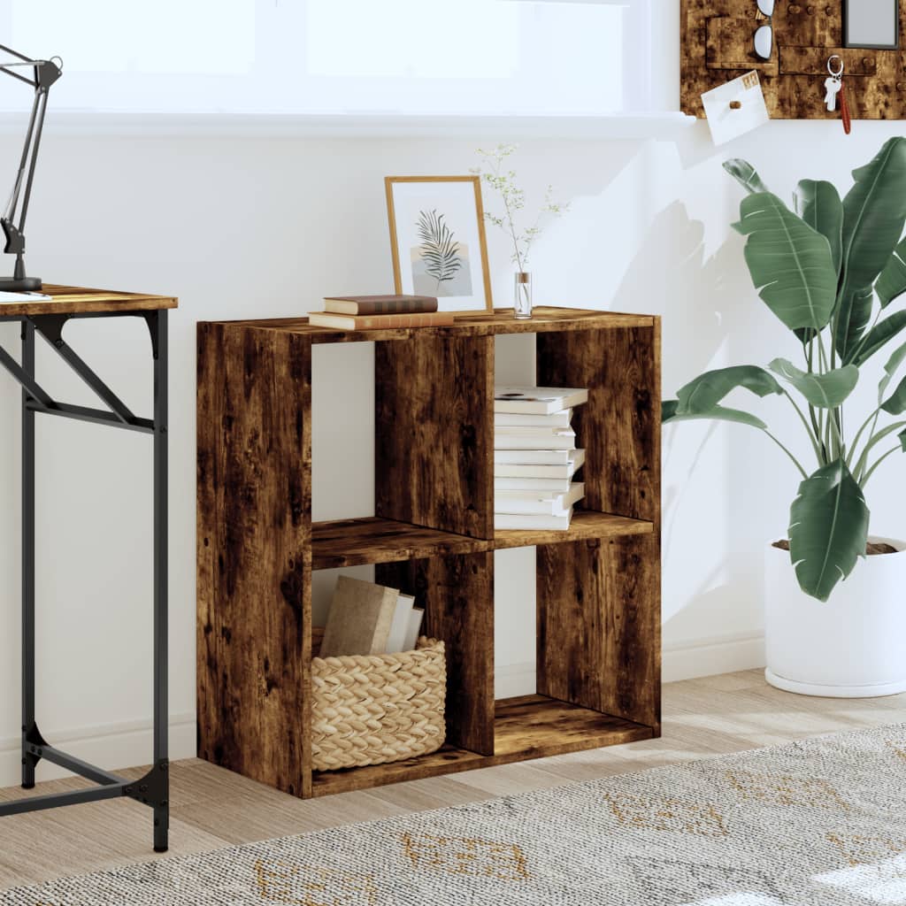 Boekenkast 68,5x32x68,5 cm bewerkt hout gerookt eikenkleurig is nu te koop bij PeponiXL, paradijselijk wonen!