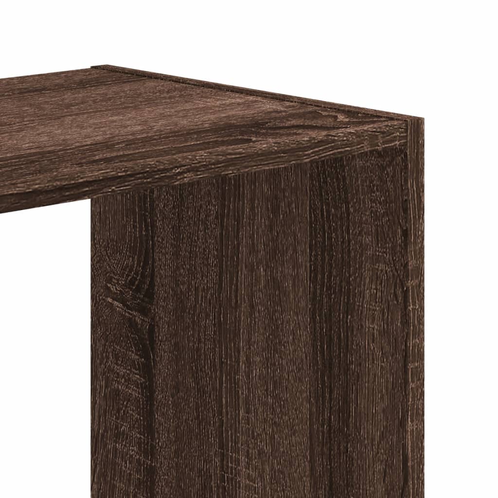 Boekenkast 68,5x32x68,5 cm bewerkt hout bruin eikenkleur is nu te koop bij PeponiXL, paradijselijk wonen!