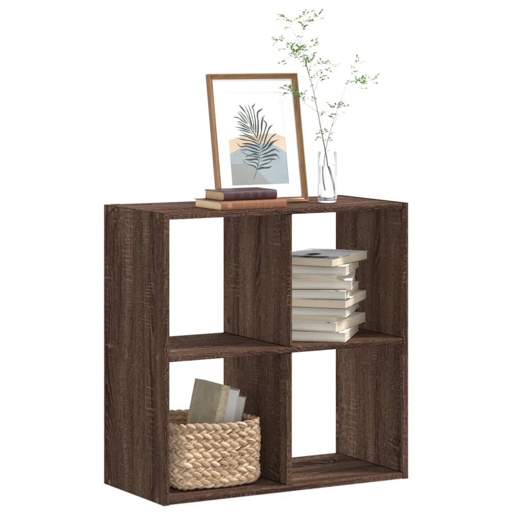 Boekenkast 68,5x32x68,5 cm bewerkt hout bruin eikenkleur is nu te koop bij PeponiXL, paradijselijk wonen!