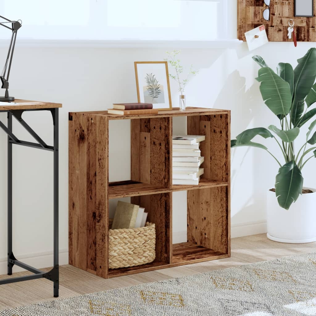 Boekenkast 68,5x32x68,5 cm bewerkt hout oud houtkleurig is nu te koop bij PeponiXL, paradijselijk wonen!