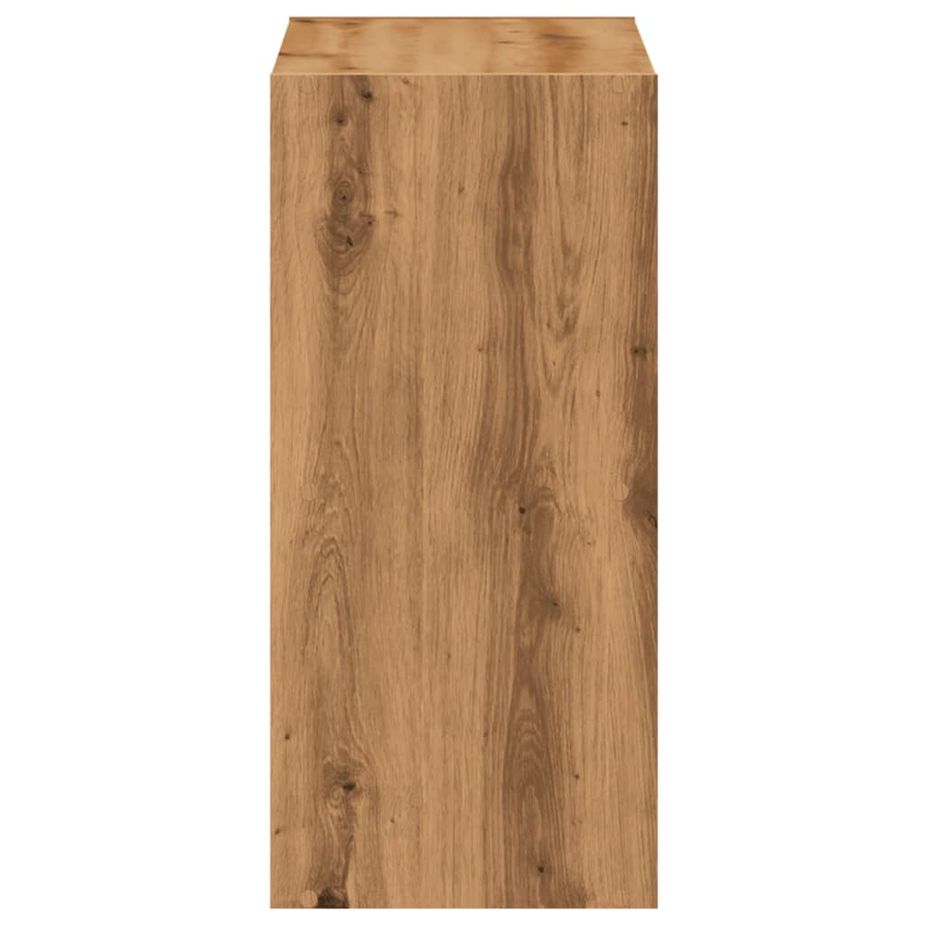 Boekenkast 68,5x32x68,5 cm bewerkt hout artisanaal eikenkleurig is nu te koop bij PeponiXL, paradijselijk wonen!