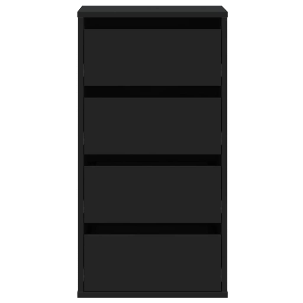 Ladekast 40x41x76 cm bewerkt hout zwart is nu te koop bij PeponiXL, paradijselijk wonen!