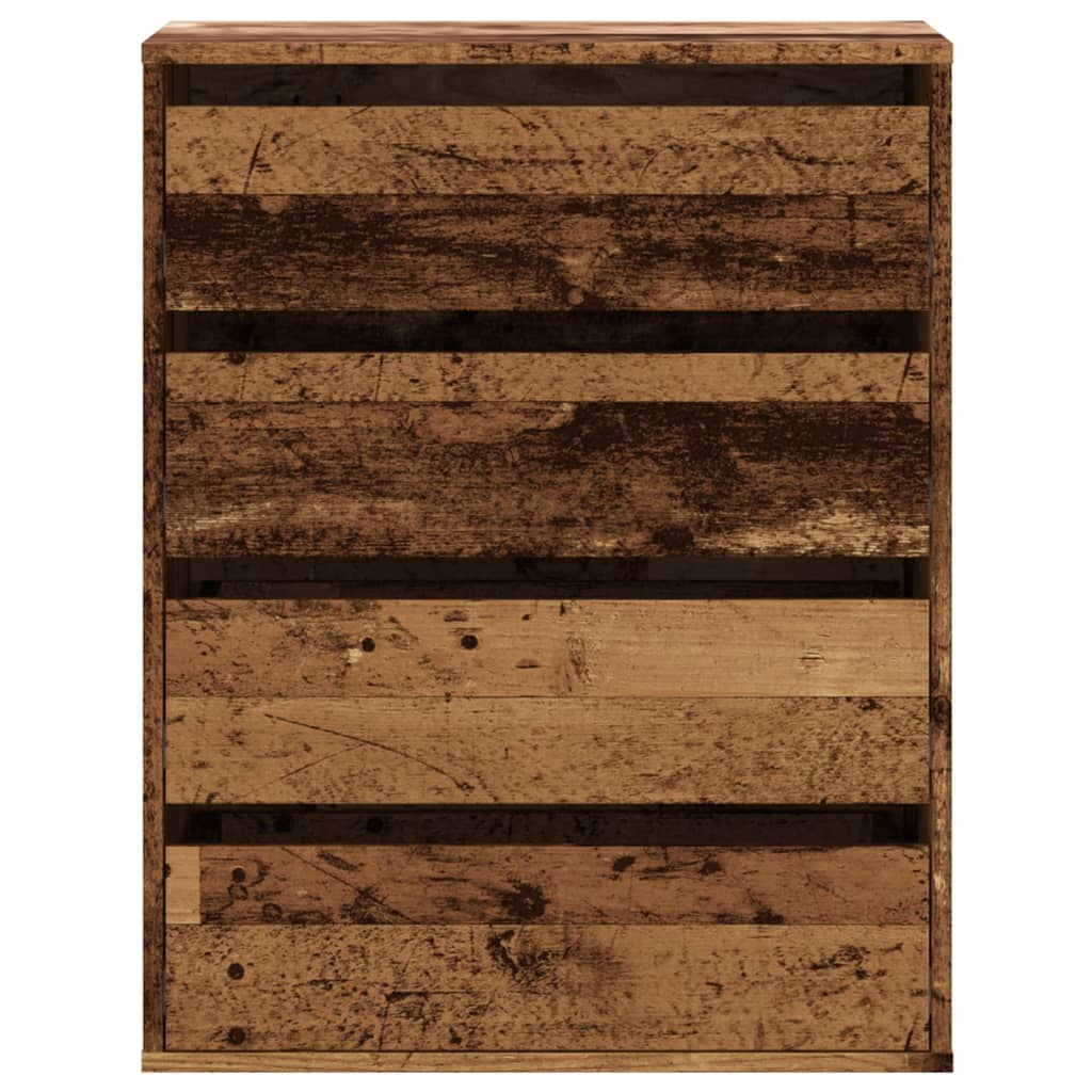 Ladekast 60x41x76 cm bewerkt hout oud houtkleurig is nu te koop bij PeponiXL, paradijselijk wonen!