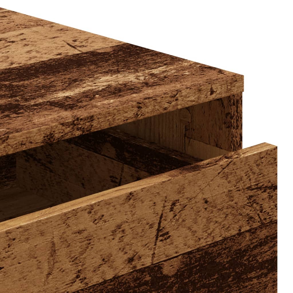 Ladekast 60x41x76 cm bewerkt hout oud houtkleurig is nu te koop bij PeponiXL, paradijselijk wonen!