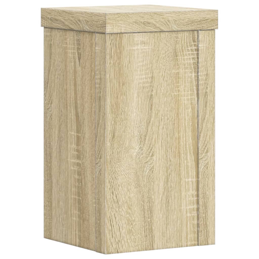 Plantenstandaards 2 st 10x10x18 cm bewerkt hout sonoma eiken is nu te koop bij PeponiXL, paradijselijk wonen!